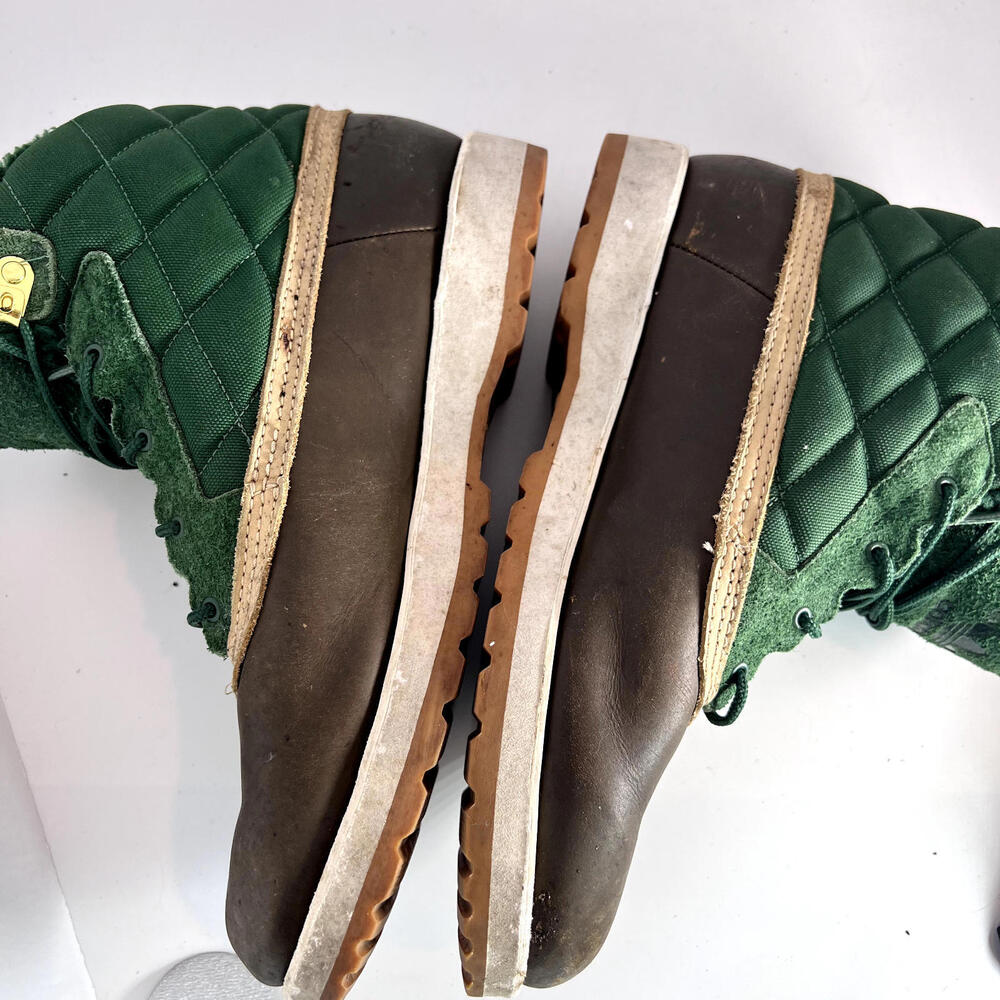 RARE VTG Adidas Outdoor Boots Size 10.5 Brown Green Sherpa Lined Snow Winter - Picture 4 of 5